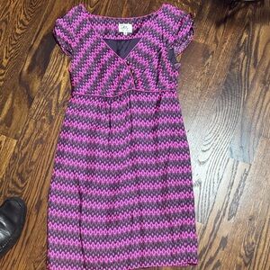 Milly Pink and Black Geometric Dress